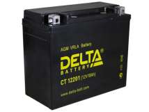Аккумулятор Delta CT12201 12V 18Ah (YTX20L-BS, YTX20HL-BS, YB16CL-B, YB16L-B, YB18L-A) оп