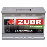 Аккумулятор ZUBR PREMIUM 63.1 А/ч  242*175*190 640EN п/п