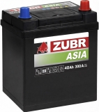 Аккумулятор ZUBR PREMIUM JIS 40.0 А/ч 187*127*225 300EN Asia о/п