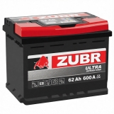 Аккумулятор ZUBR ULTRA 62.0 А/ч 242*175*175 600EN  низкий о/п