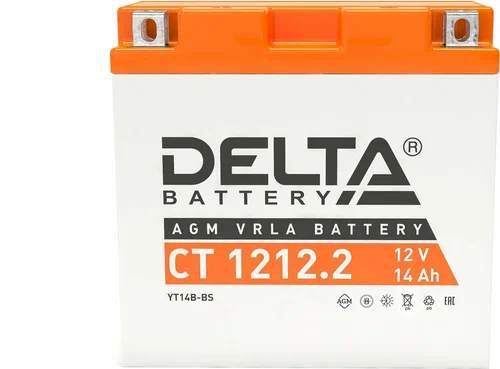 Аккумулятор Delta CT1212.2 14А/ч ( YT14В-BS ) п.п Ток 155А (151*71*146)